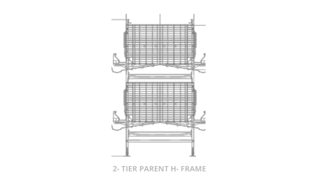 2 tier parent modular h frame cage/battery cage design