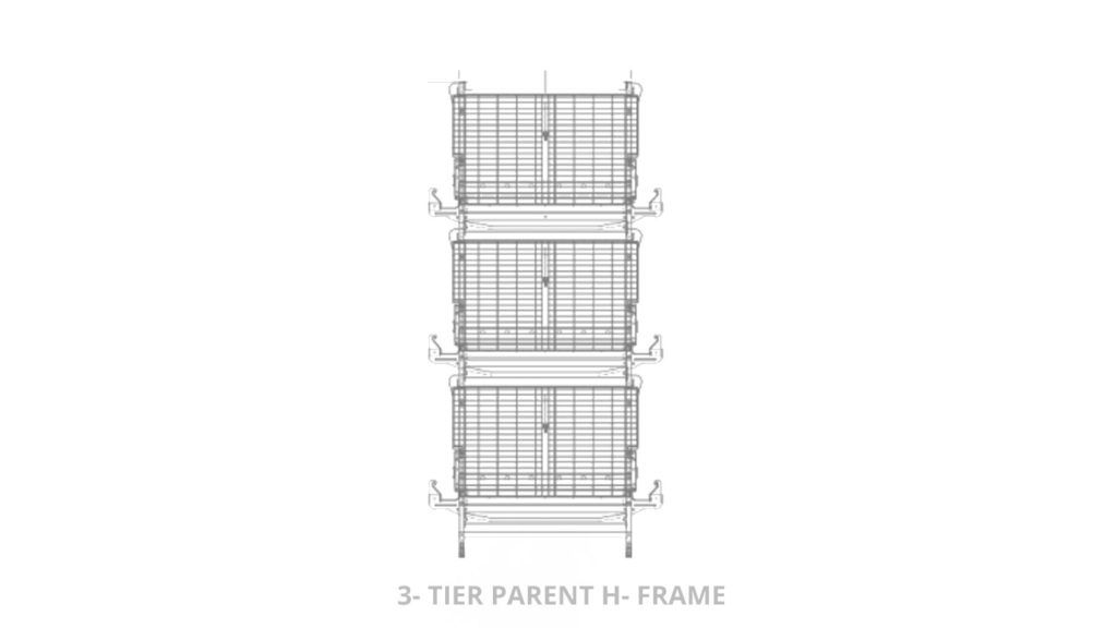 3 tier battery cage design